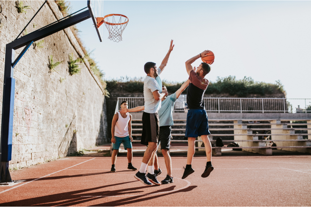 Basketball players benefiting from surface laser surgery with no flap-related risk during physical impact