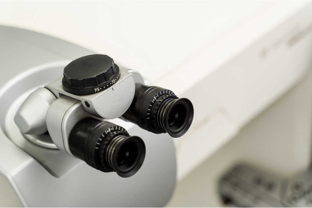 Excimer laser equipment used during PRK surface laser surgery